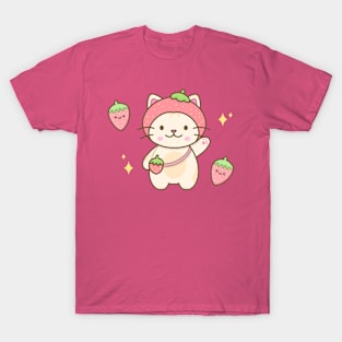 Strawberry cute cat T-Shirt